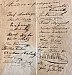 Podpisy členů kasejovického zastupitelstva na protokolu z 16. května 1877