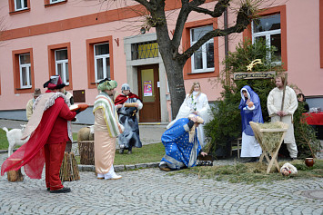 Živý betlém na kasejovickém náměstí 2014