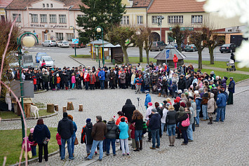 Živý betlém na kasejovickém náměstí 2014