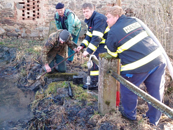 Poděkování za pomoc JSDH Kasejovice při čištění požeráku