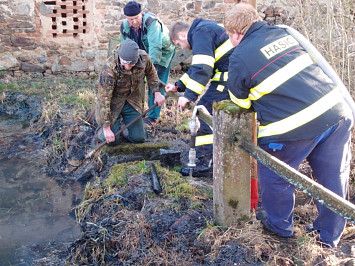 Poděkování za pomoc JSDH Kasejovice při čištění požeráku