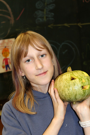 Halloweenského dýňování